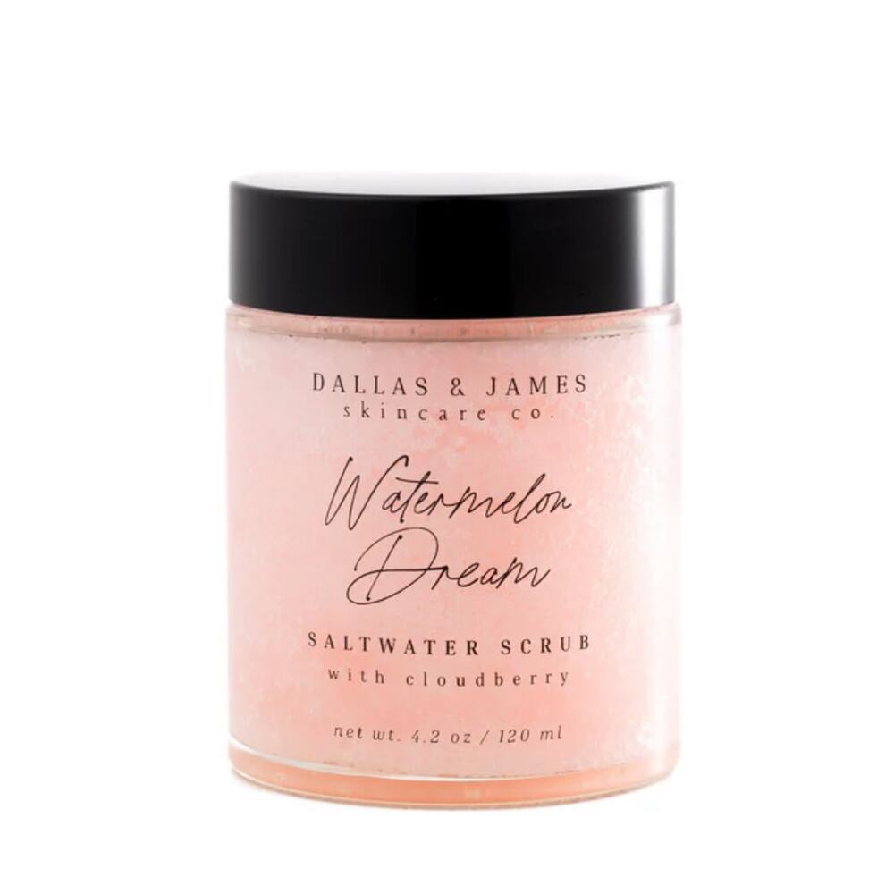Dallas & James Skincare Co Watermelon Dream Saltwater Scrub 4.2oz Cloudberry New